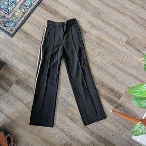 & Other Stores Black Straight-Leg Trousers with Racing Stripes | 2